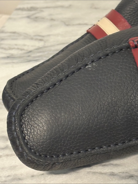Bally Waltec Men\'s 6198385 Navy Blue Leather Loafer MSRP $620 men’s 12 main image 12